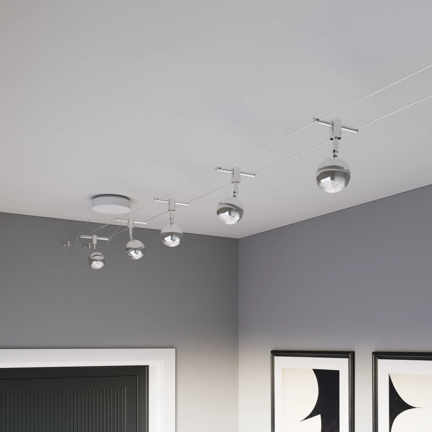 LED-Seilsystem Baloubet In Chrom 2 LED-Seilsystem Baloubet In Chrom – Bild 2