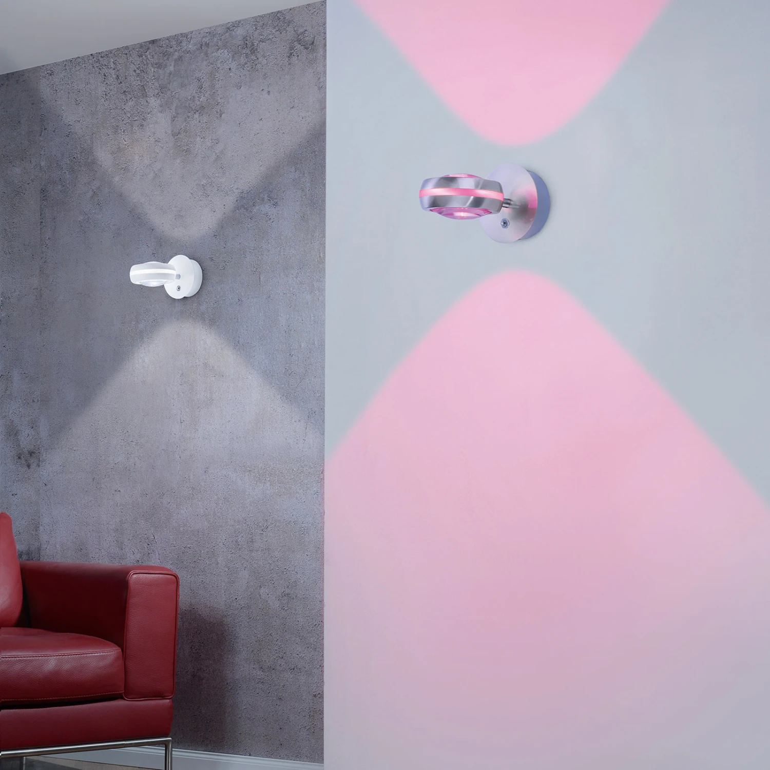 Trio WiZ Vista Smarte LED-Wandleuchte, Nickel Matt 4 Trio WiZ Vista Smarte LED-Wandleuchte, Nickel Matt – Bild 4