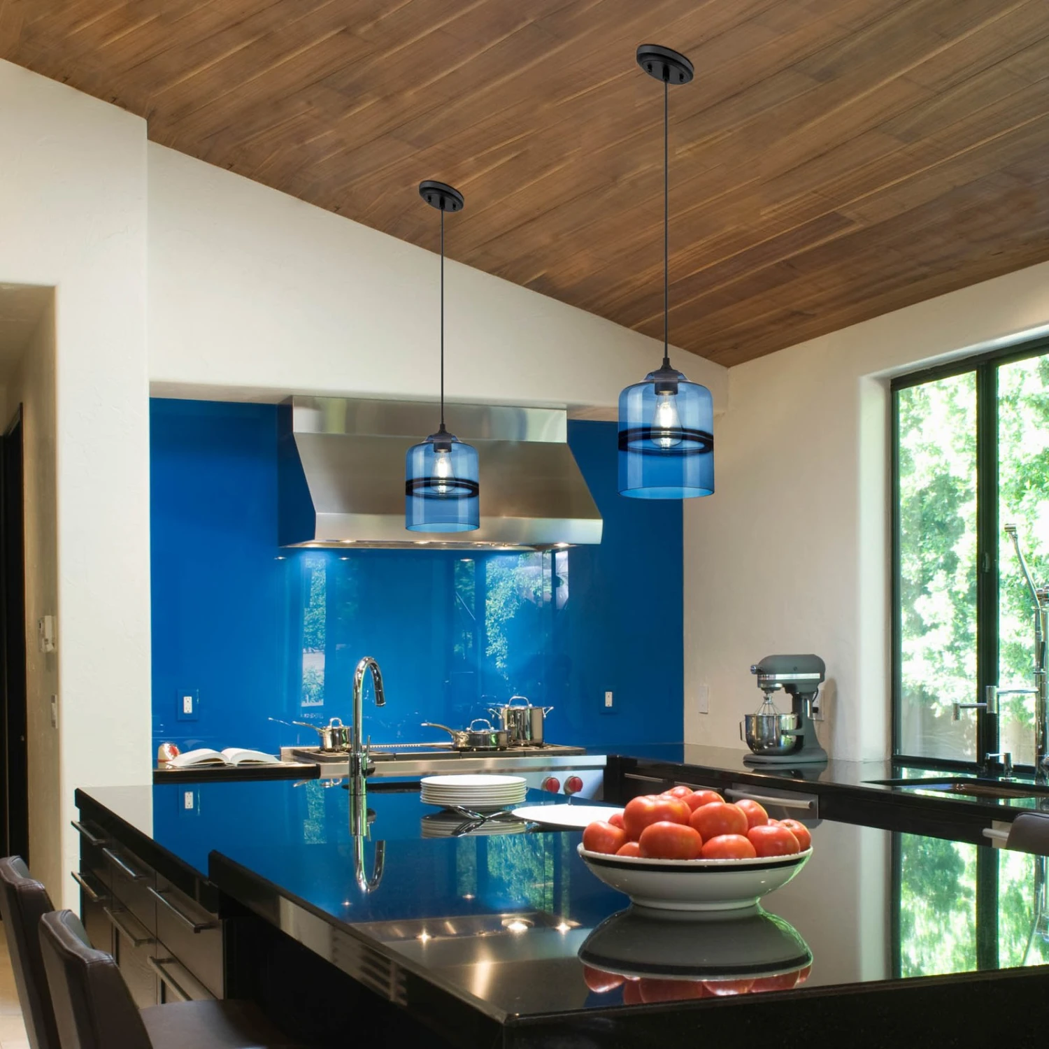 Westinghouse Soren Hängeleuchte, Zylinder, Saphir 3 Westinghouse Soren Hängeleuchte, Zylinder, Saphir – Bild 3