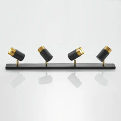 Arcchio Evaro Deckenstrahler, Goldring Vorn, 4-fl. 13 Arcchio Evaro Deckenstrahler, Goldring Vorn, 4-fl. -Lampen Welt 9613119 4