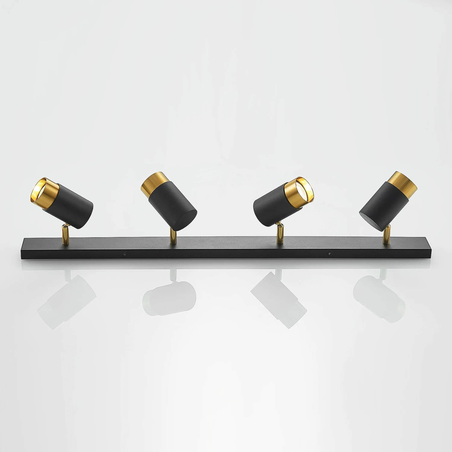 Arcchio Evaro Deckenstrahler, Goldring Vorn, 4-fl. 5 Arcchio Evaro Deckenstrahler, Goldring Vorn, 4-fl. – Bild 5