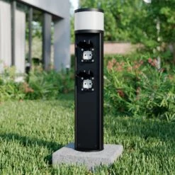 Lucande Corban Sockelleuchte Mit Zwei Steckdosen -Lampen Welt 9616172 2