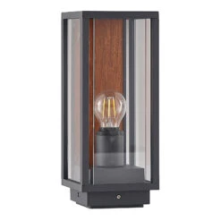 Lucande Elwin Sockelleuchte, Eckig, Alu, 35 Cm -Lampen Welt 9616293 2