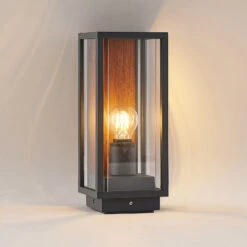 Lucande Elwin Sockelleuchte, Eckig, Alu, 35 Cm -Lampen Welt 9616293 4