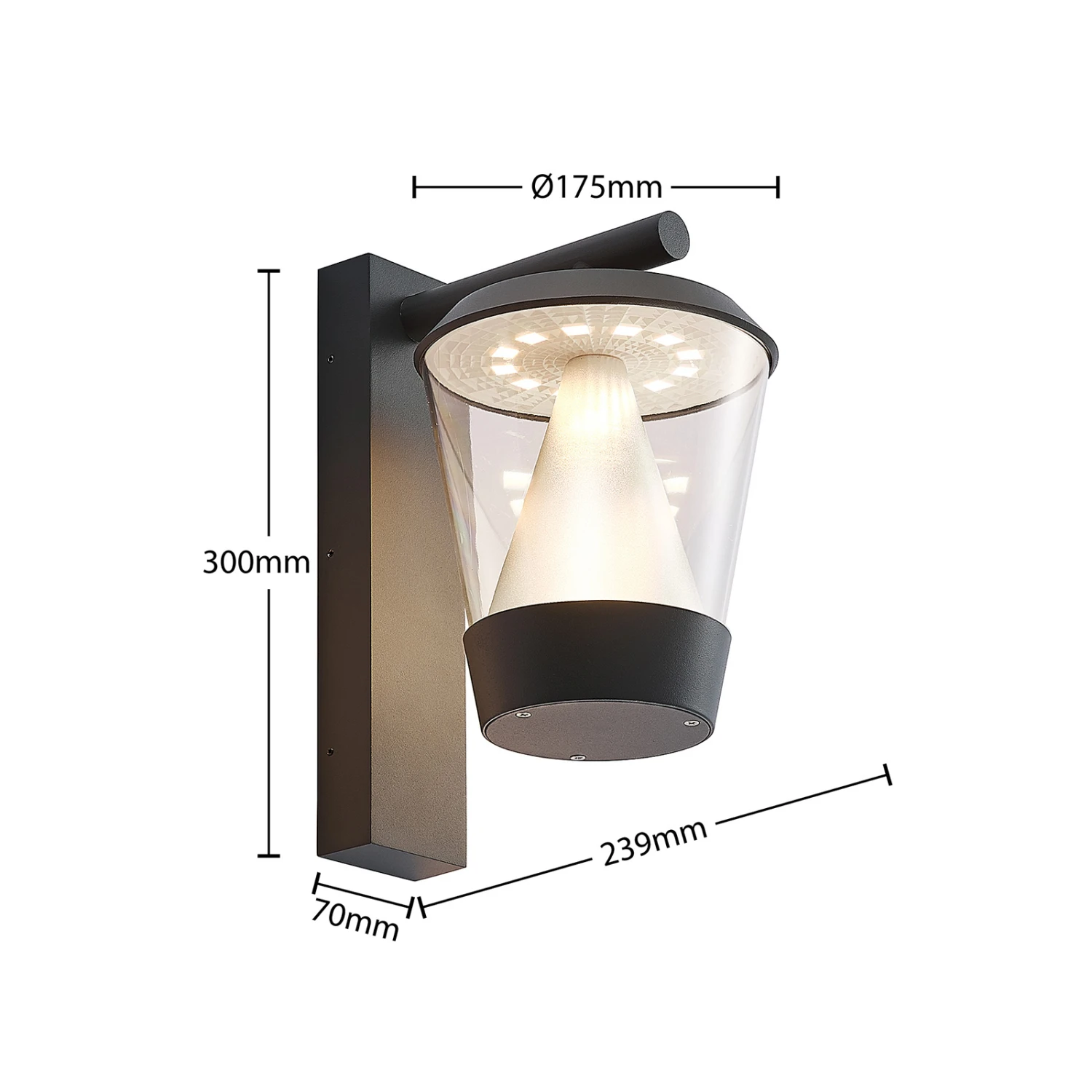 Lucande Tiany LED-Außenwandleuchte, Hängend 7 Lucande Tiany LED-Außenwandleuchte, Hängend – Bild 7