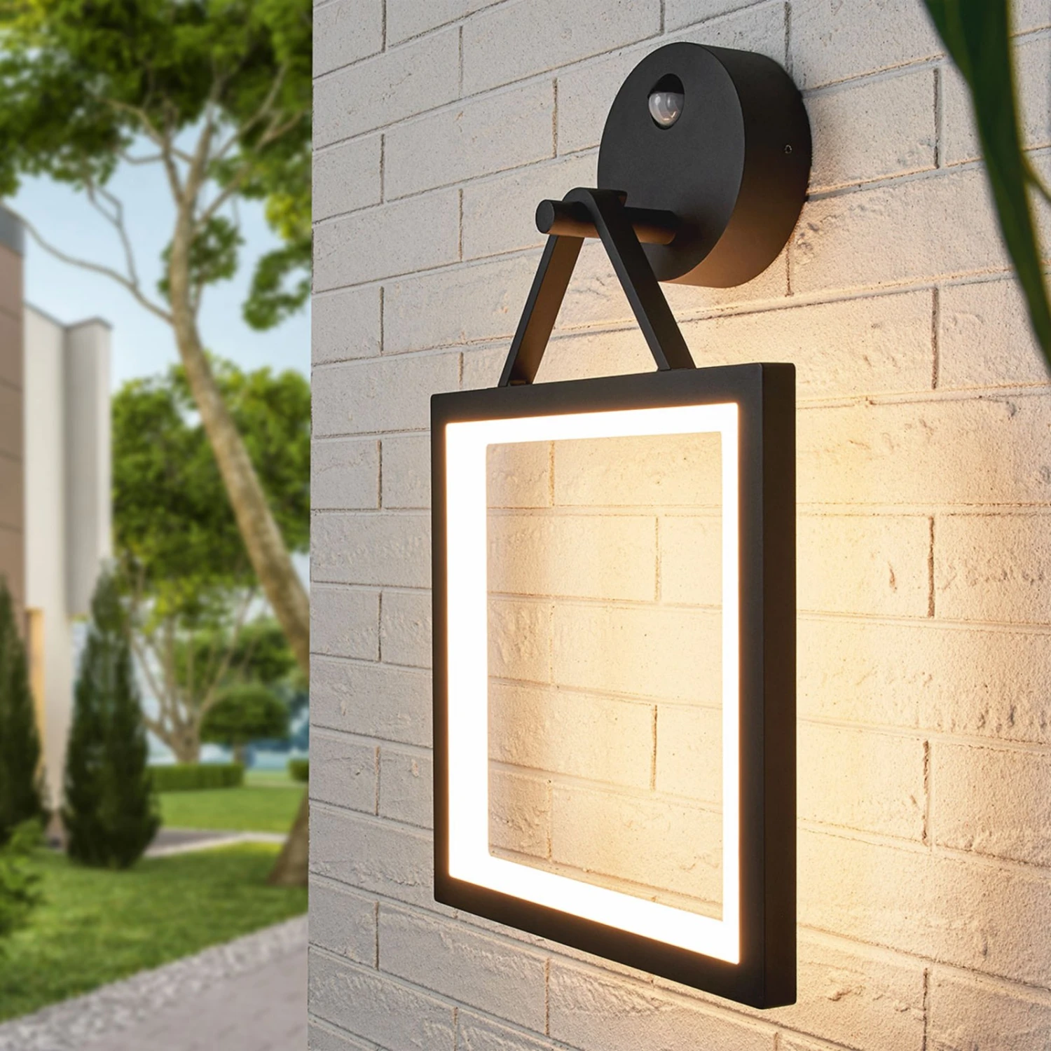 Lucande LED-Außenwandlampe Mirco M. Bewegungsmelder, Eckig 4 Lucande LED-Außenwandlampe Mirco M. Bewegungsmelder, Eckig – Bild 4