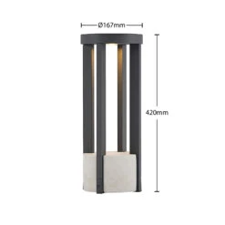 Lucande Overa LED-Sockelleuchte, Rund -Lampen Welt 9619303 6