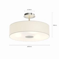 Deckenleuchte Josia Aus Stoff, Weiß 15 Deckenleuchte Josia Aus Stoff, Weiß -Lampen Welt 9620048 6