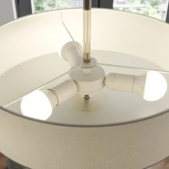 Deckenleuchte Josia Aus Stoff, Weiß 17 Deckenleuchte Josia Aus Stoff, Weiß -Lampen Welt 9620048 8