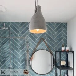 Beton-Pendelleuchte Lenna In Grau -Lampen Welt 9620680 10