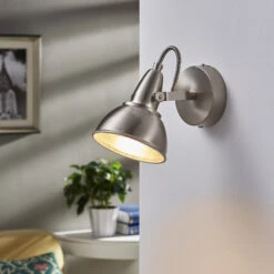 Wandleuchte Julin, Vintage-Look In Nickel -Lampen Welt 9620727 2