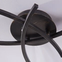 Dreiflammige Deckenlampe Della, Schwarz-gold -Lampen Welt 9620970 6