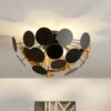 Schwarz-goldene Deckenlampe Kinan -Lampen Welt 9621167