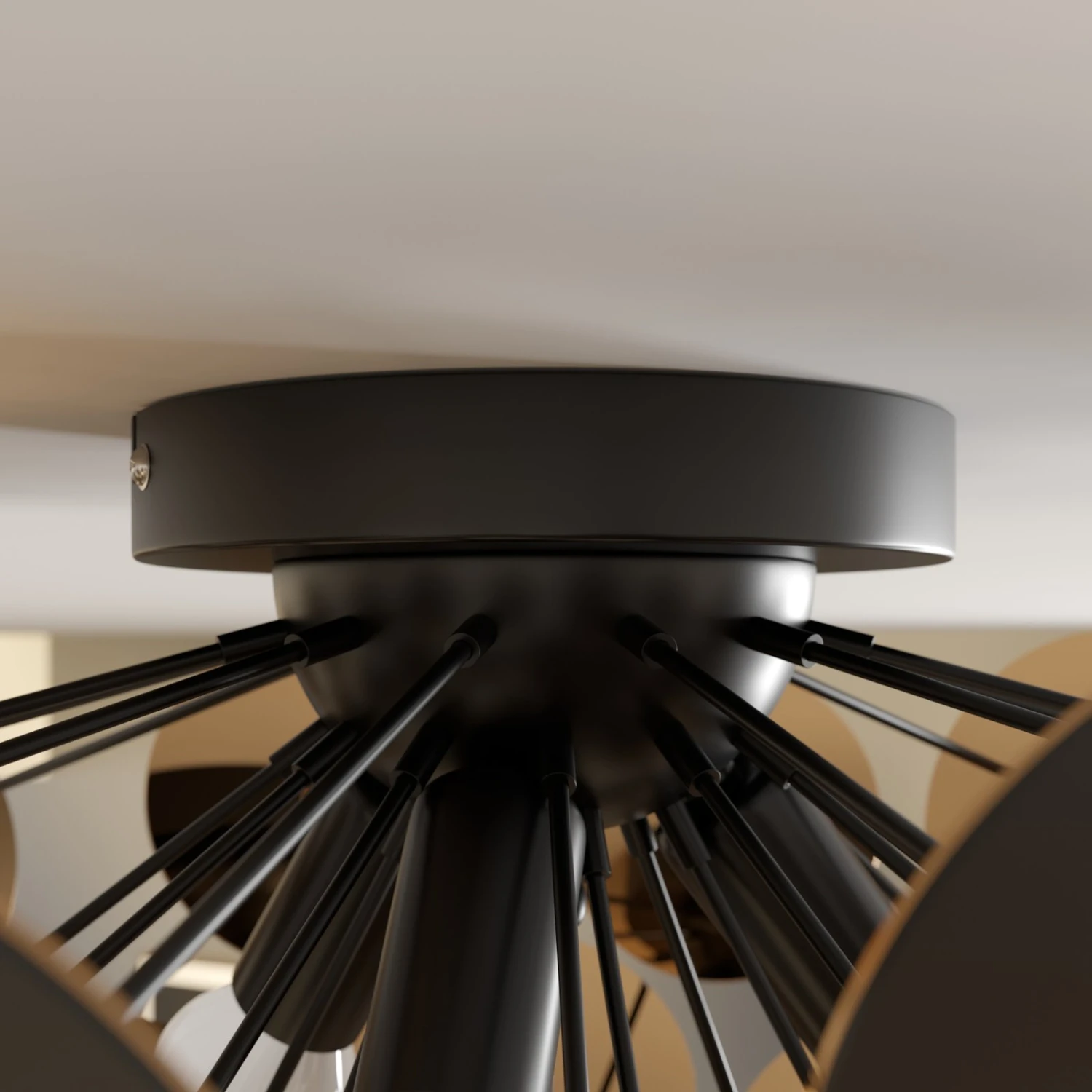 Schwarz-goldene Deckenlampe Kinan 4 Schwarz-goldene Deckenlampe Kinan – Bild 4