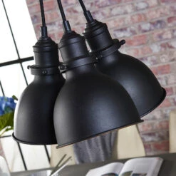 Dreiflammige Pendellampe Lira, Schwarz Und Gold -Lampen Welt 9621208 5