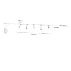 Seilsystem Rope Mit Strahlern, Fünfflammig -Lampen Welt 9624127 6
