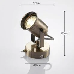 Wandleuchte Anze In Messing Antik -Lampen Welt 9624388 4