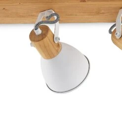 Lindby Merela Deckenstrahler Mit Holz, Dreiflammig -Lampen Welt 9626284 4