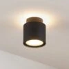 Arcchio Walisa Deckenlampe, Milchglas, Schwarz -Lampen Welt 9626301