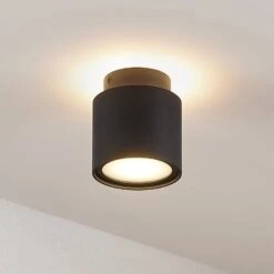 Arcchio Walisa Deckenlampe, Milchglas, Schwarz