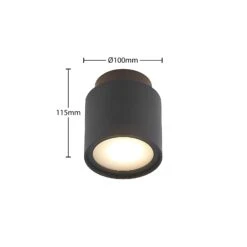 Arcchio Walisa Deckenlampe, Milchglas, Schwarz -Lampen Welt 9626301 6
