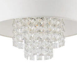 Lindby Estera Deckenleuchte Mit Behang, Weiß -Lampen Welt 9626840 6