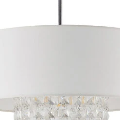 Lindby Estera Deckenleuchte Mit Behang, Weiß -Lampen Welt 9626840 7