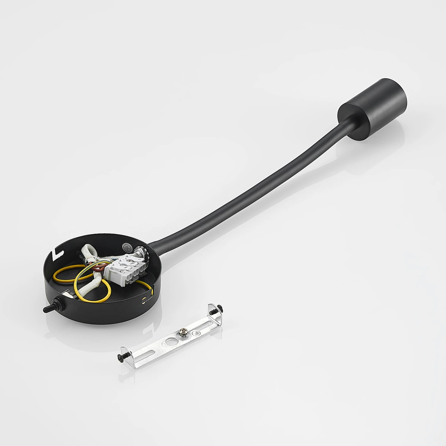 Lindby Aurina Wandleuchte, E27, Schwarz, Schalter 9 Lindby Aurina Wandleuchte, E27, Schwarz, Schalter – Bild 9