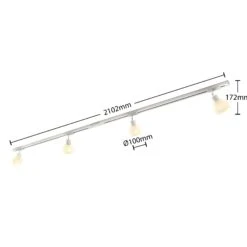 Lindby Linaro 1-Phasen-Schienensystem 4fl Weiß -Lampen Welt 9627090 5