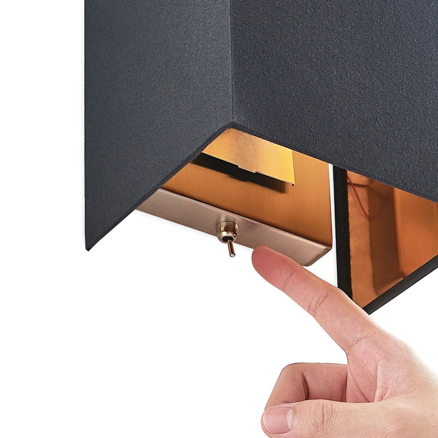 Lindby Lukani Wandleuchte, Stoff, Eckig 8 Lindby Lukani Wandleuchte, Stoff, Eckig – Bild 8