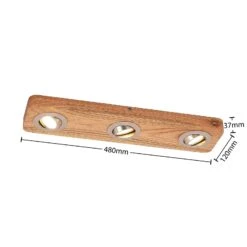 Lindby Mikari LED-Deckenleuchte Aus Holz, 3-fl. -Lampen Welt 9627413 4