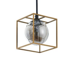 Lindby Josipa Pendellampe, 4 Käfige, Rauchglas -Lampen Welt 9627612 6