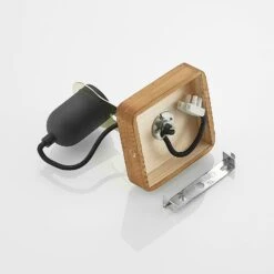 Lucande Becky Holz-Wandspot, Einflammig, Schwarz -Lampen Welt 9627696 8