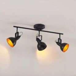 Lindby Morgana Strahler, Schwarz-gold, Dreiflammig -Lampen Welt 9628252 5