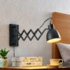 ELC Timbra Wandlampe Mit Scherenarm, Schwarz -Lampen Welt 9628477