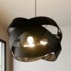 Lindby Simaria Stoffpendellampe, Schwarz -Lampen Welt 9639172