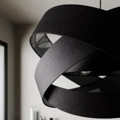 Lindby Simaria Stoffpendellampe, Schwarz -Lampen Welt 9639172 8