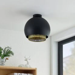 Lucande Sivanel Deckenleuchte, Doppelter Schirm -Lampen Welt 9639555 2