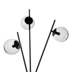Lucande Sotiana Stehleuchte, 3 Glaskugeln, Schwarz -Lampen Welt 9639644 4