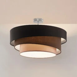 ELC Manasa Deckenleuchte Schwarz/braun/grau -Lampen Welt 9639716 4