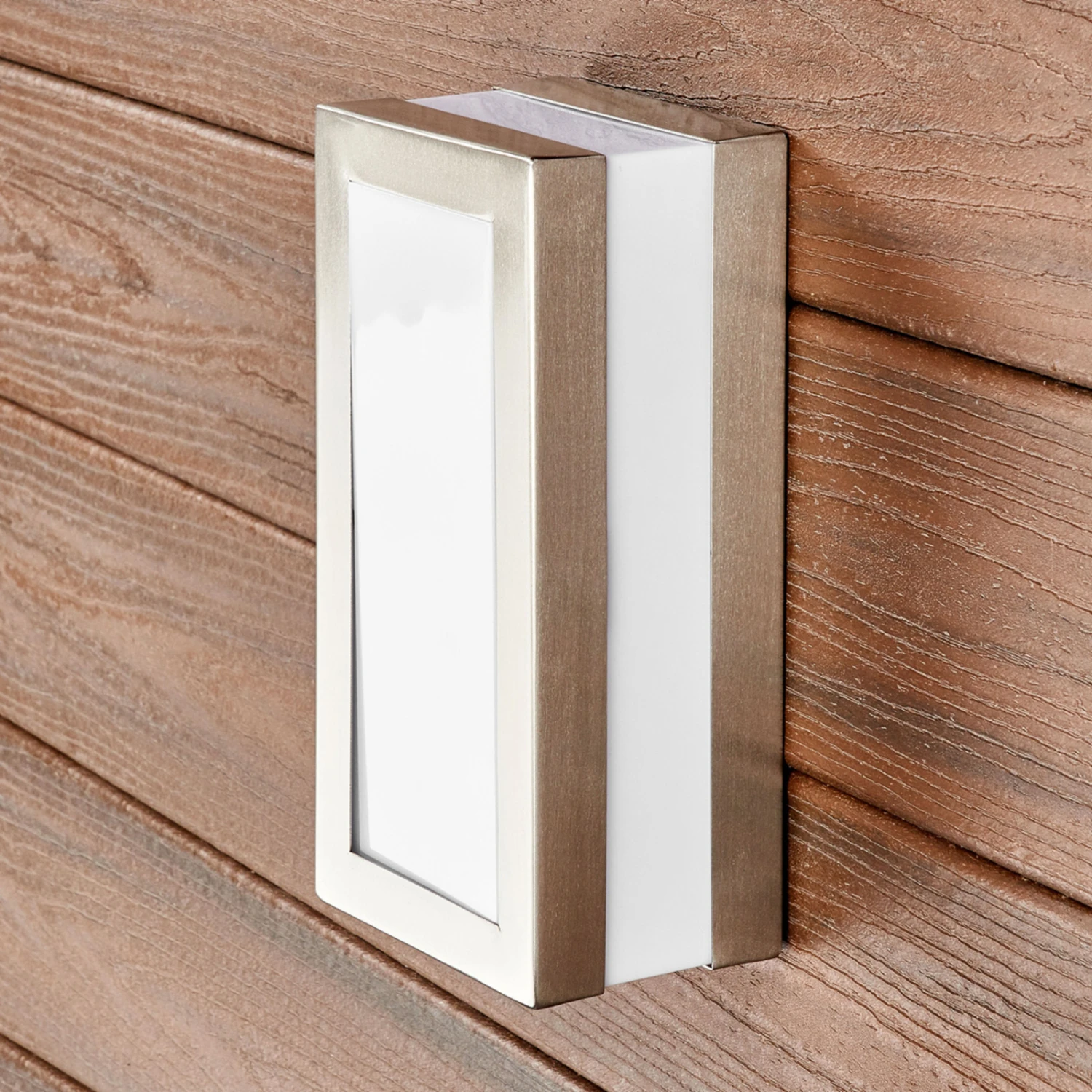 Eckige Edelstahl-Außenwandlampe Odis 2 Eckige Edelstahl-Außenwandlampe Odis – Bild 2