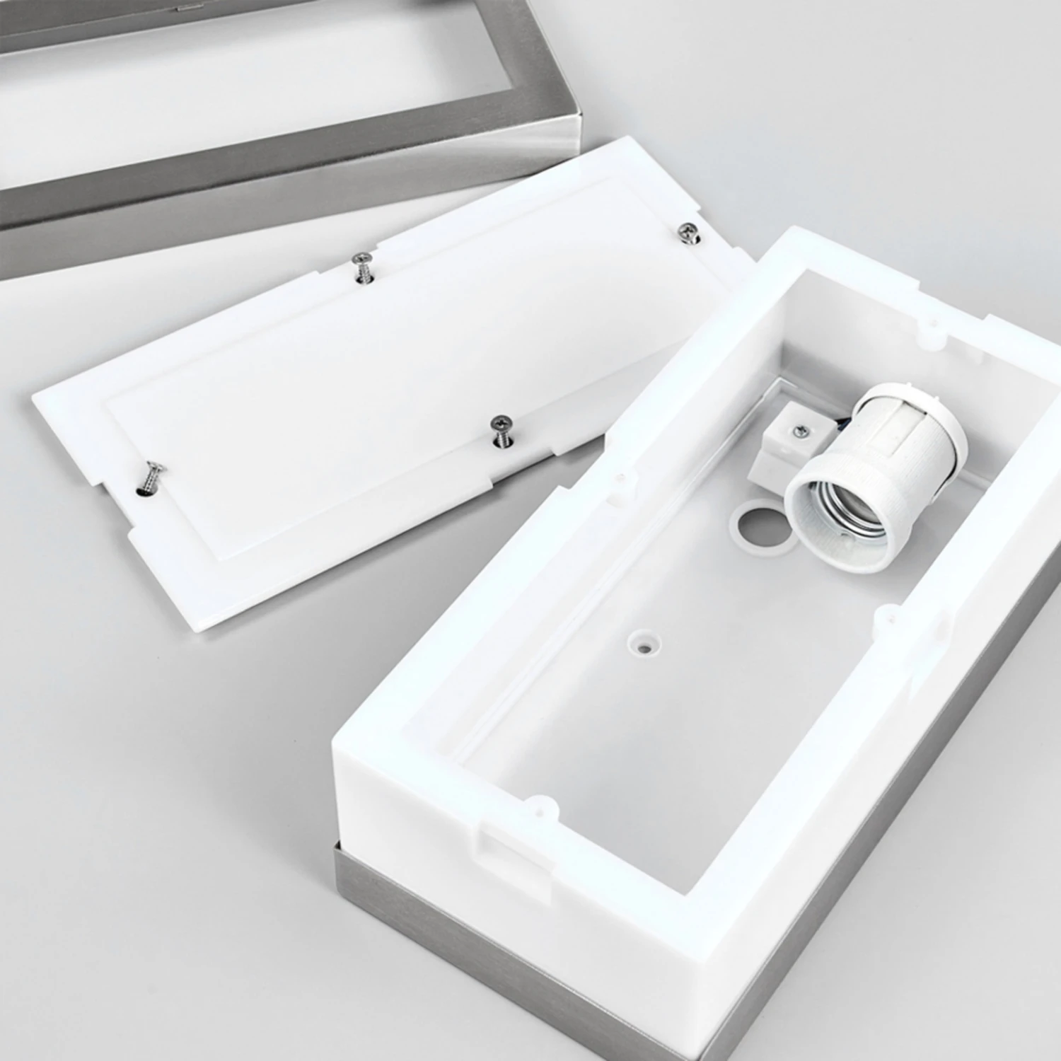 Eckige Edelstahl-Außenwandlampe Odis 9 Eckige Edelstahl-Außenwandlampe Odis – Bild 9