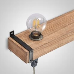 Lindby Sverina Wandleuchte Aus Holz Mit Stecker -Lampen Welt 9921044 3