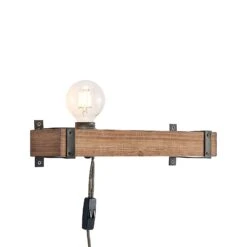 Lindby Sverina Wandleuchte Aus Holz Mit Stecker -Lampen Welt 9921044 5