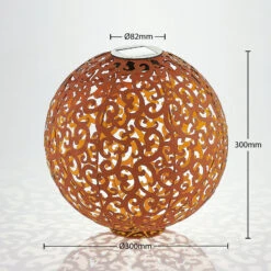 Lindby Eduta Ornament-LED-Solarleuchte, Rostfarben -Lampen Welt 9945353 2