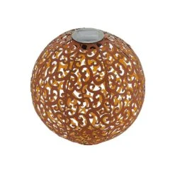 Lindby Eduta Ornament-LED-Solarleuchte, Rostfarben -Lampen Welt 9945353 4