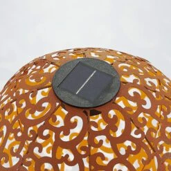Lindby Eduta Ornament-LED-Solarleuchte, Rostfarben -Lampen Welt 9945353 6