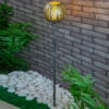 Lindby Miliana LED-Solar-Erdspießlampe, Silber -Lampen Welt 9945540