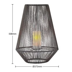Lindby Kaati LED-Solar-Laterne, Rattanoptik, 37 Cm 12 Lindby Kaati LED-Solar-Laterne, Rattanoptik, 37 Cm -Lampen Welt 9945546 3