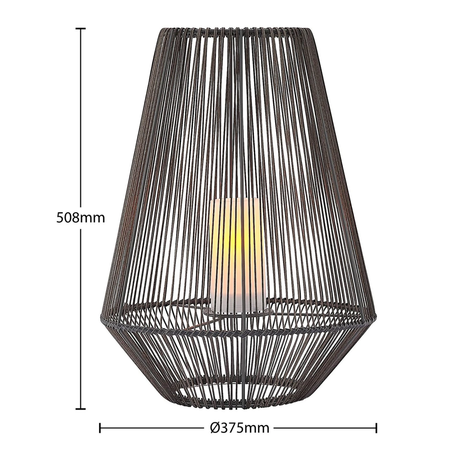 Lindby Kaati LED-Solar-Laterne, Rattanoptik, 37 Cm 4 Lindby Kaati LED-Solar-Laterne, Rattanoptik, 37 Cm – Bild 4